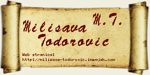 Milisava Todorović vizit kartica